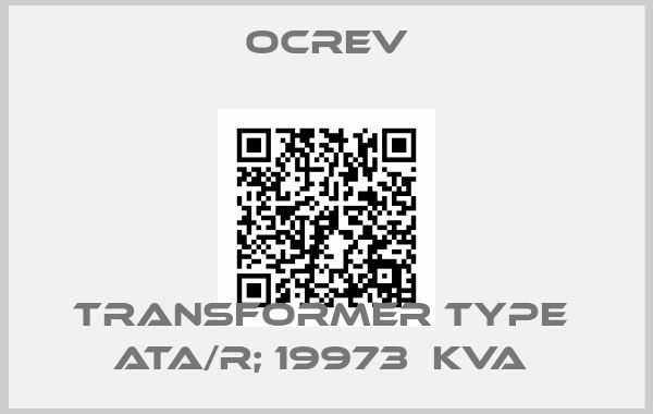 Ocrev-TRANSFORMER TYPE  ATA/R; 19973  KVA 