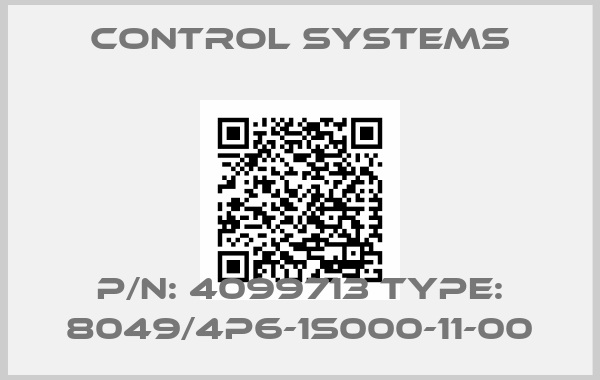 Control systems-p/n: 4099713 type: 8049/4P6-1S000-11-00