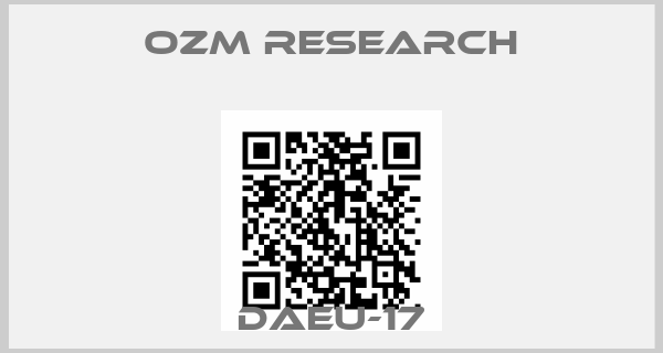 OZM Research-DAEU-17