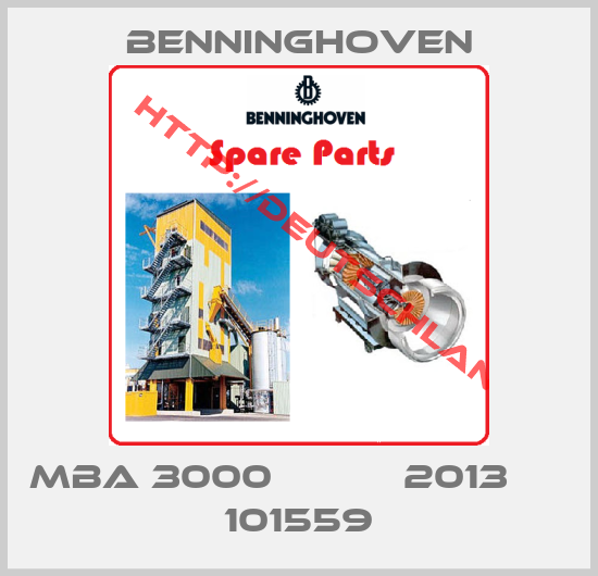 BENNINGHOVEN-MBA 3000           2013      101559