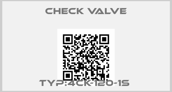 CHECK VALVE-TYP:4CK-120-1S 