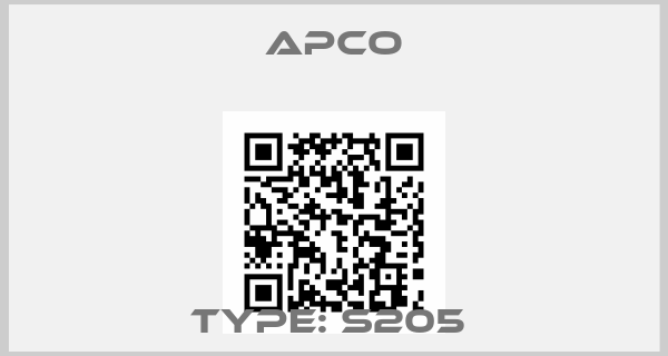 Apco-TYPE: S205 