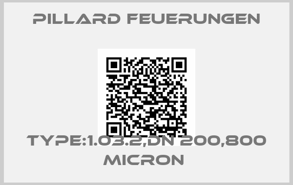 Pillard Feuerungen-TYPE:1.03.2,DN 200,800 MICRON 