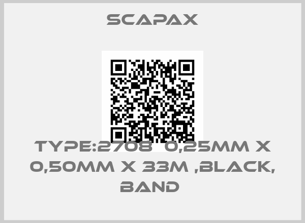 Scapax-TYPE:2708  0,25MM X 0,50MM X 33M ,BLACK, BAND 
