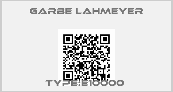 Garbe Lahmeyer-TYPE:E10000 