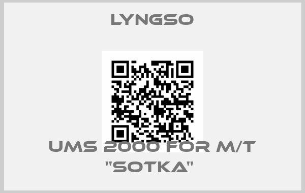 Lyngso-UMS 2000 FOR M/T ''SOTKA'' 