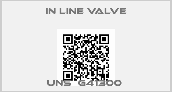 In line valve-UNS  G41300 