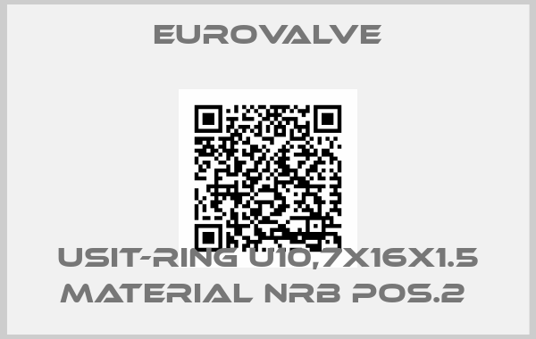 Eurovalve-USIT-RING U10,7X16X1.5 MATERIAL NRB POS.2 