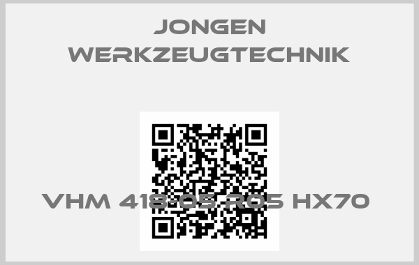 Jongen Werkzeugtechnik-VHM 418-05 R05 HX70 