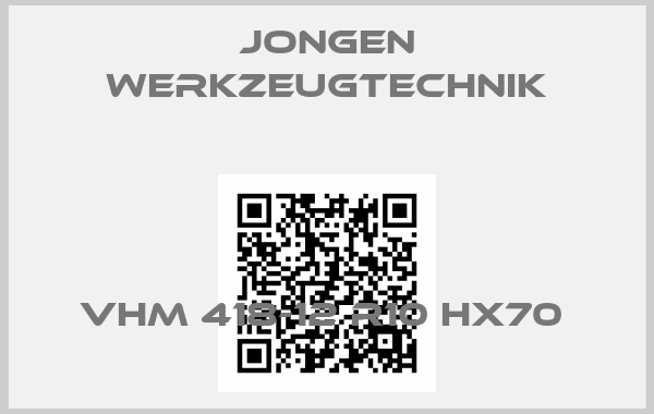 Jongen Werkzeugtechnik-VHM 418-12 R10 HX70 