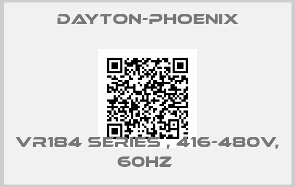 Dayton-Phoenix-VR184 SERIES , 416-480V, 60HZ 