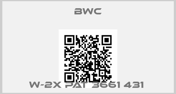 Bwc-W-2X PAT 3661 431 