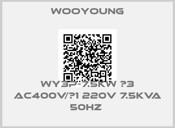 Wooyoung-WY3P-7.5KW ∅3 AC400V/∅1 220V 7.5KVA 50HZ 