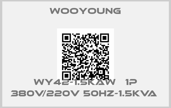 Wooyoung-WY42-1.5KAW   1P 380V/220V 50HZ-1.5KVA 