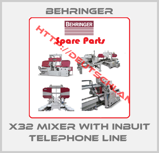 Behringer-x32 mixer with inbuit telephone line 