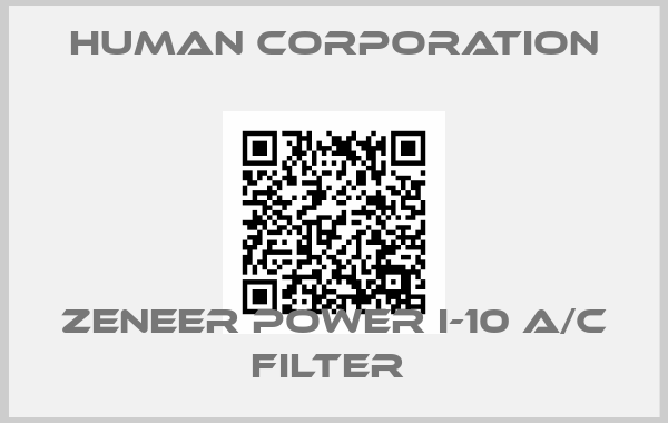 Human Corporation-ZENEER POWER I-10 A/C FILTER 