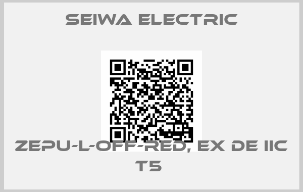 Seiwa Electric-ZEPU-L-OFF-RED, EX DE IIC T5 