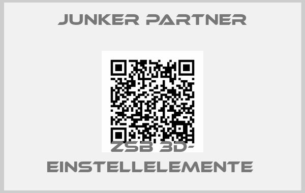 Junker Partner-ZSB 3D- EINSTELLELEMENTE 