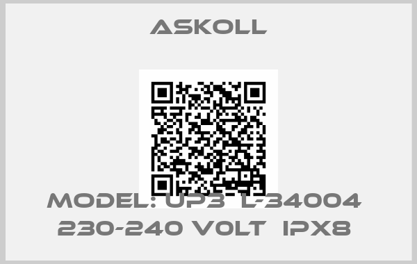 Askoll-MODEL: UP3  L-34004  230-240 V0LT  IPX8 