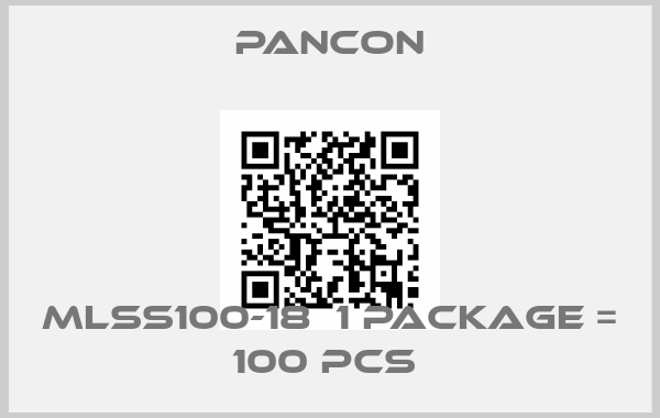 Pancon-MLSS100-18  1 package = 100 pcs 