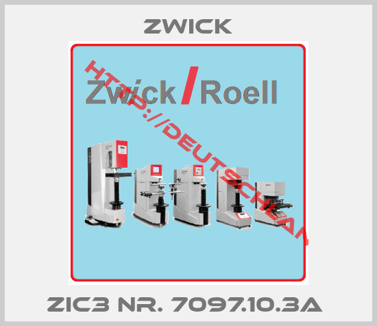 Zwick-ZIC3 Nr. 7097.10.3A 