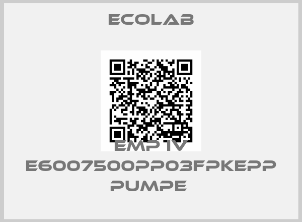 Ecolab-EMP IV E6007500PP03FPKEPP Pumpe 
