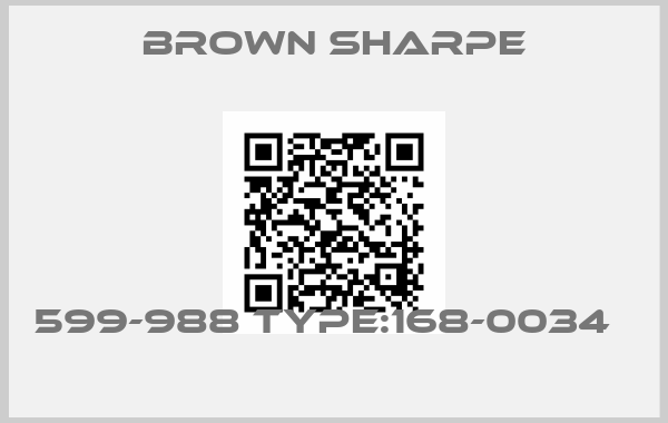 Brown Sharpe-599-988 Type:168-0034   