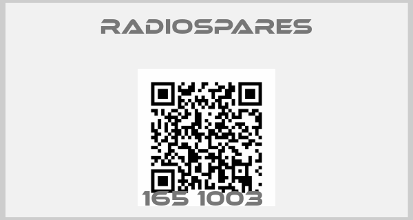 Radiospares-165 1003 