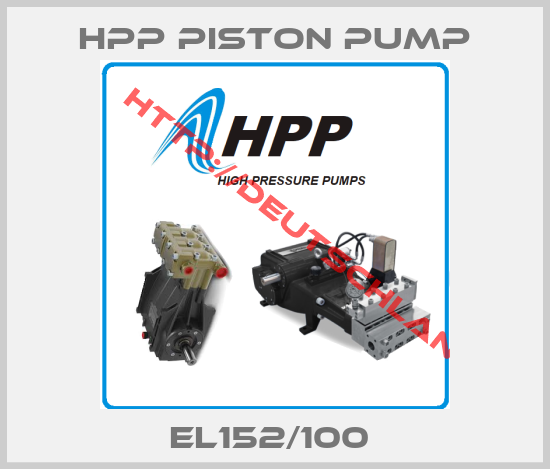 HPP Piston pump-EL152/100 