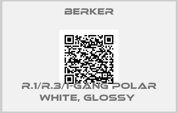 Berker-R.1/R.3/1-GANG POLAR WHITE, GLOSSY 
