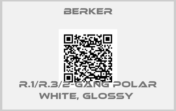 Berker-R.1/R.3/2-GANG POLAR WHITE, GLOSSY 