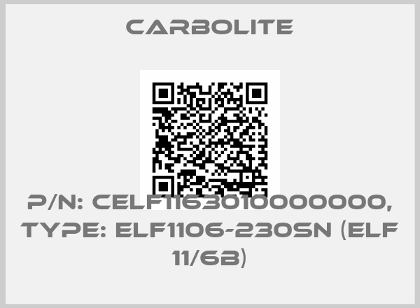 Carbolite-P/N: CELF1163010000000, Type: ELF1106-230SN (ELF 11/6B)
