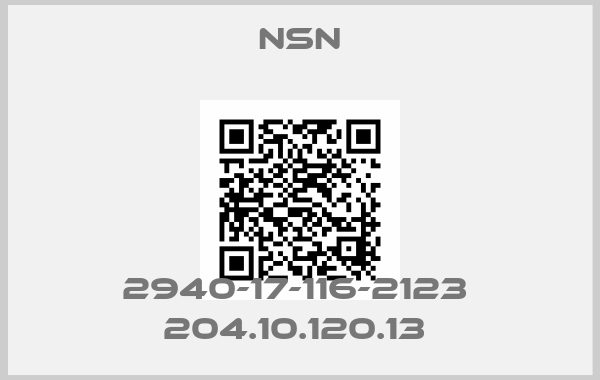 NSN-2940-17-116-2123  204.10.120.13 