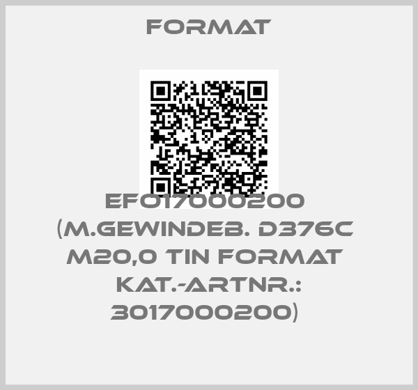 Format-EFO17000200  (M.Gewindeb. D376C  M20,0 TiN FORMAT  Kat.-Artnr.: 3017000200) 