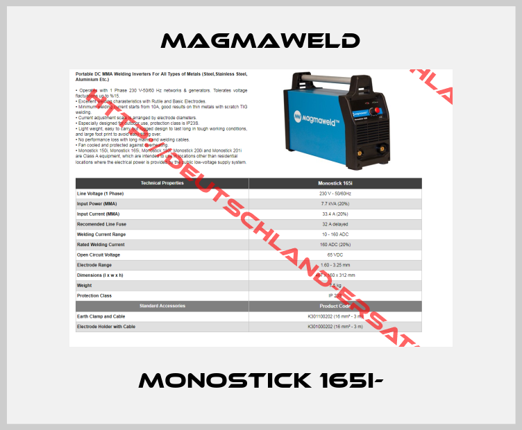 Magmaweld-MONOSTICK 165i-