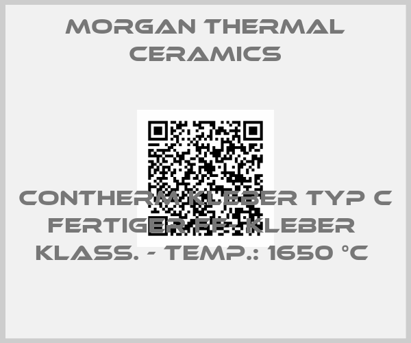 Morgan Thermal Ceramics-CONTHERM Kleber Typ C  fertiger FF- Kleber  Klass. - Temp.: 1650 °C 
