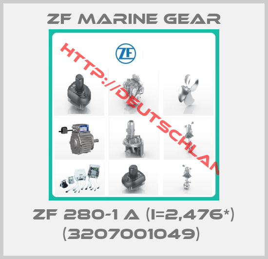 ZF MARINE GEAR-ZF 280-1 A (i=2,476*) (3207001049) 