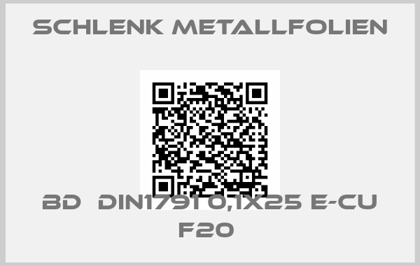 Schlenk Metallfolien-BD  DIN1791 0,1x25 E-CU F20 