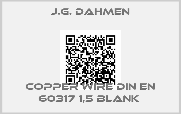 J.G. Dahmen-copper wire DIN EN 60317 1,5 BLANK 