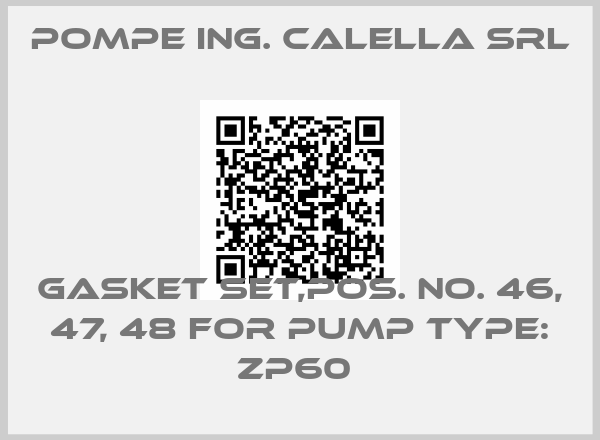 Pompe Ing. Calella Srl-Gasket set,Pos. No. 46, 47, 48 for pump type: ZP60 