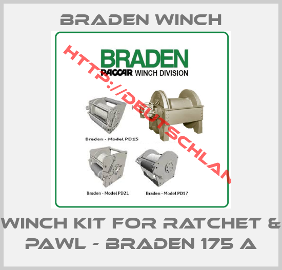 Braden Winch-WINCH KIT FOR RATCHET & PAWL - BRADEN 175 A