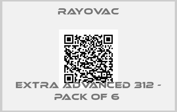 Rayovac-Extra advanced 312 - pack of 6 