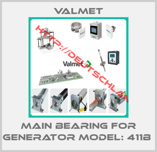 Valmet-Main bearing for Generator Model: 411B 