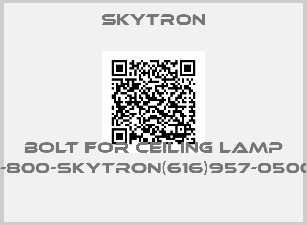 Skytron-Bolt for ceiling lamp 1-800-skytron(616)957-0500 