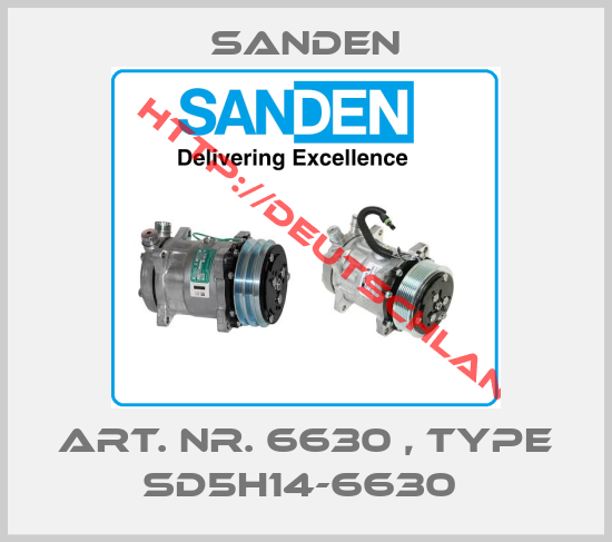 Sanden-Art. Nr. 6630 , type SD5H14-6630 