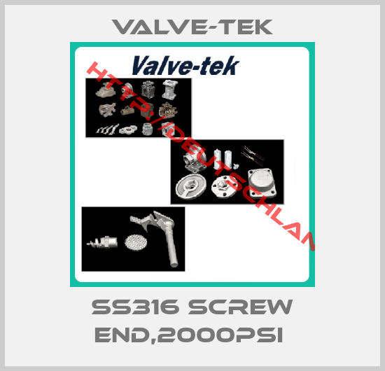 Valve-tek-SS316 SCREW END,2000PSI 