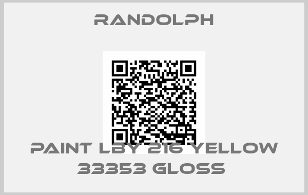 RANDOLPH-Paint LBY 216 Yellow 33353 Gloss 