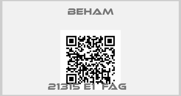 Beham-21315 E1  FAG  
