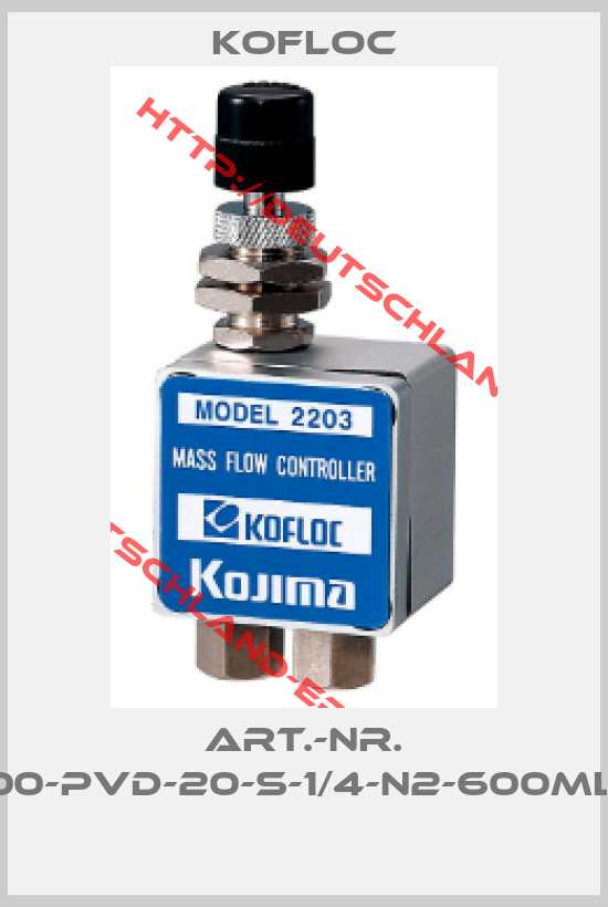 KOFLOC-Art.-Nr. RK1100-PVD-20-S-1/4-N2-600ml/min 
