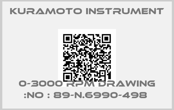 Kuramoto Instrument-0-3000 RPM Drawing :No : 89-N.6990-498 